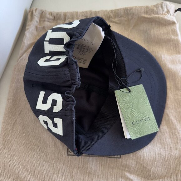 NWT GUCCI CAP MONOGRAM DAD BASEBALL GG LOGO 751400 4HA0M 1077 BLACK - Picture 7 of 11